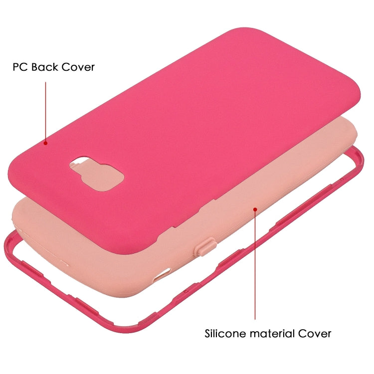 For Galaxy J4+ 3 in 1 Shockproof PC + Silicon Case