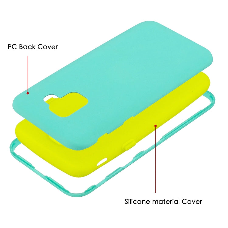 For Galaxy J6 (2018) 3 in 1 Shockproof PC + Silicon Case