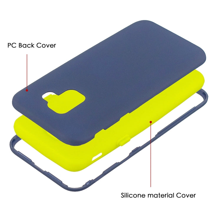 For Galaxy J6 (2018) 3 in 1 Shockproof PC + Silicon Case