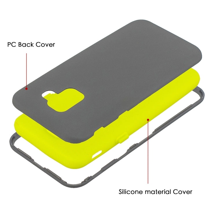 For Galaxy J6 (2018) 3 in 1 Shockproof PC + Silicon Case