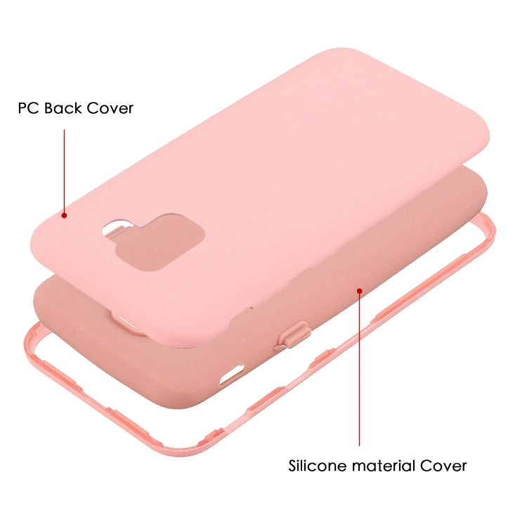For Galaxy J6 (2018) 3 in 1 Shockproof PC + Silicon Case