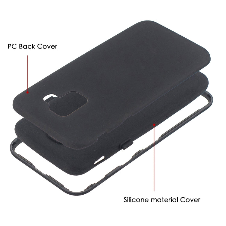 For Galaxy J6 (2018) 3 in 1 Shockproof PC + Silicon Case