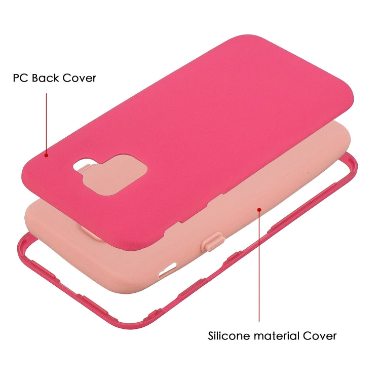 For Galaxy J6 (2018) 3 in 1 Shockproof PC + Silicon Case