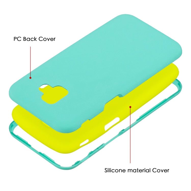 For Galaxy J6+ 3 in 1 Shockproof PC + Silicon Case