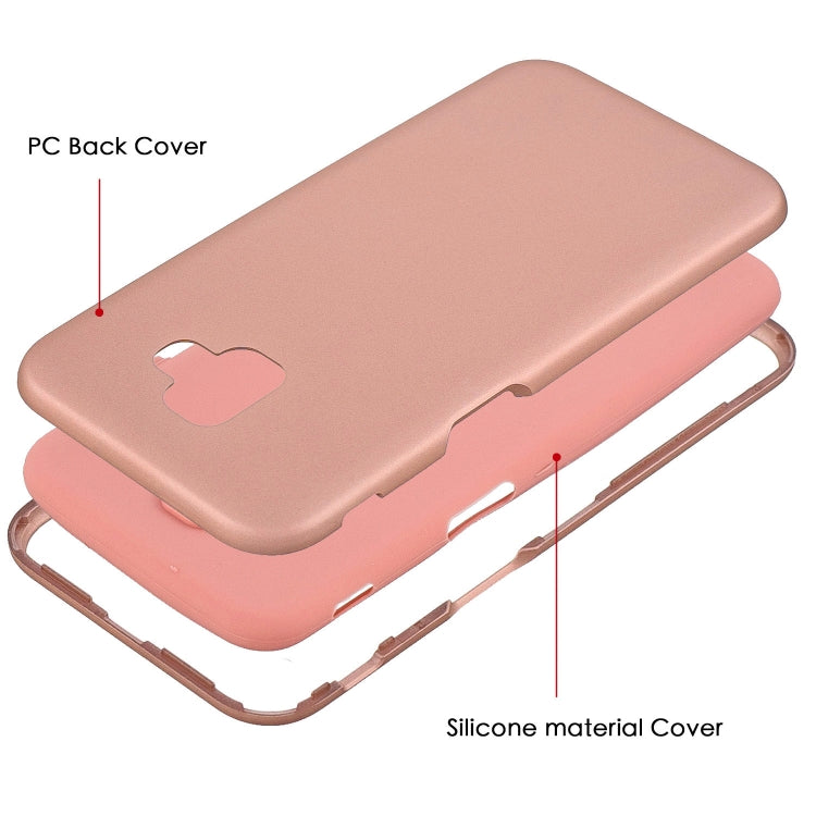 For Galaxy J6+ 3 in 1 Shockproof PC + Silicon Case