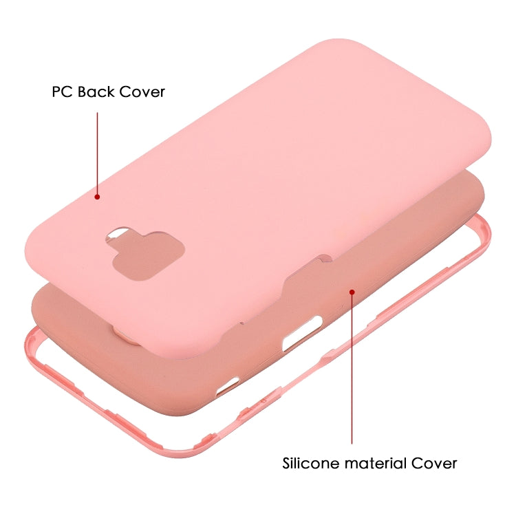 For Galaxy J6+ 3 in 1 Shockproof PC + Silicon Case