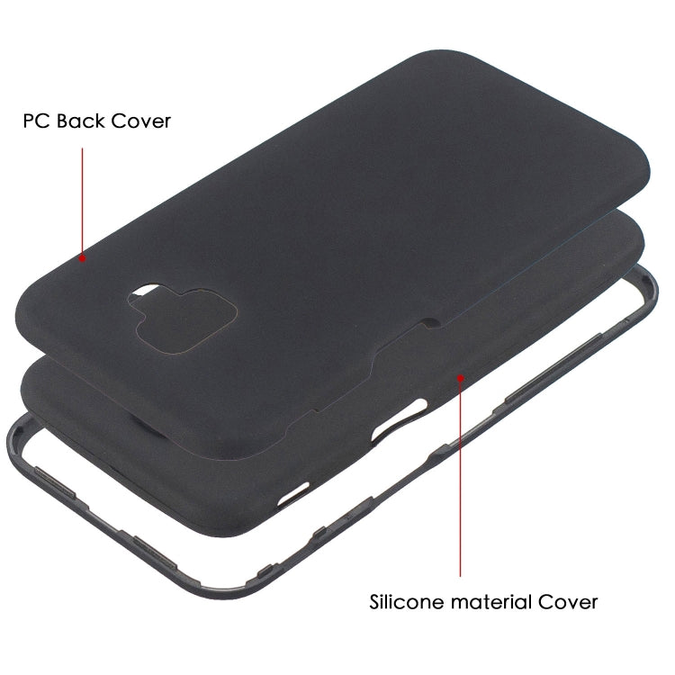 For Galaxy J6+ 3 in 1 Shockproof PC + Silicon Case