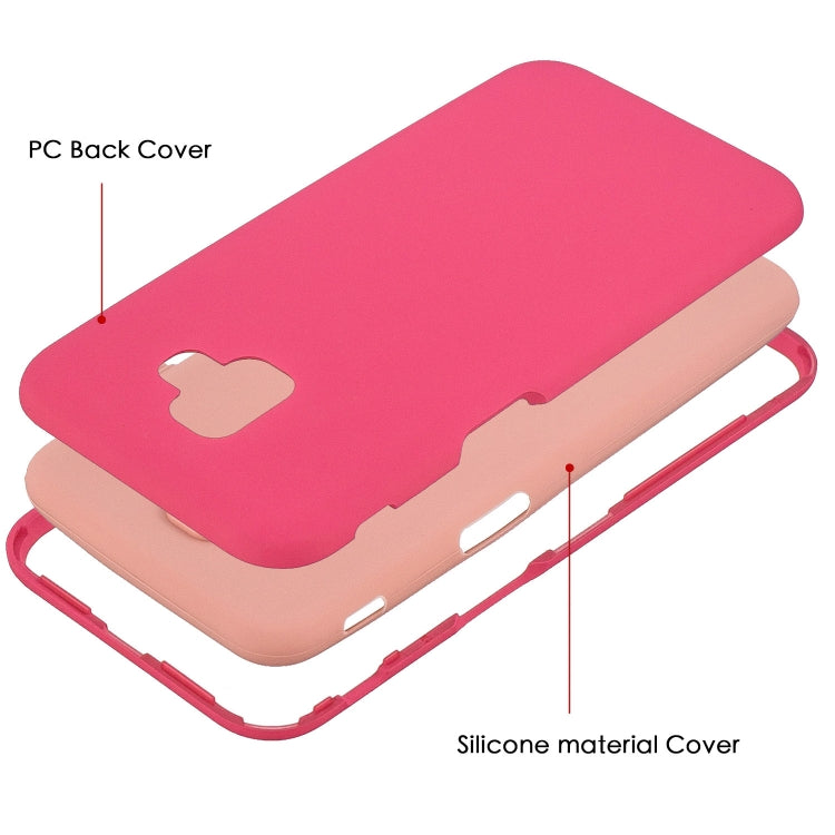 For Galaxy J6+ 3 in 1 Shockproof PC + Silicon Case