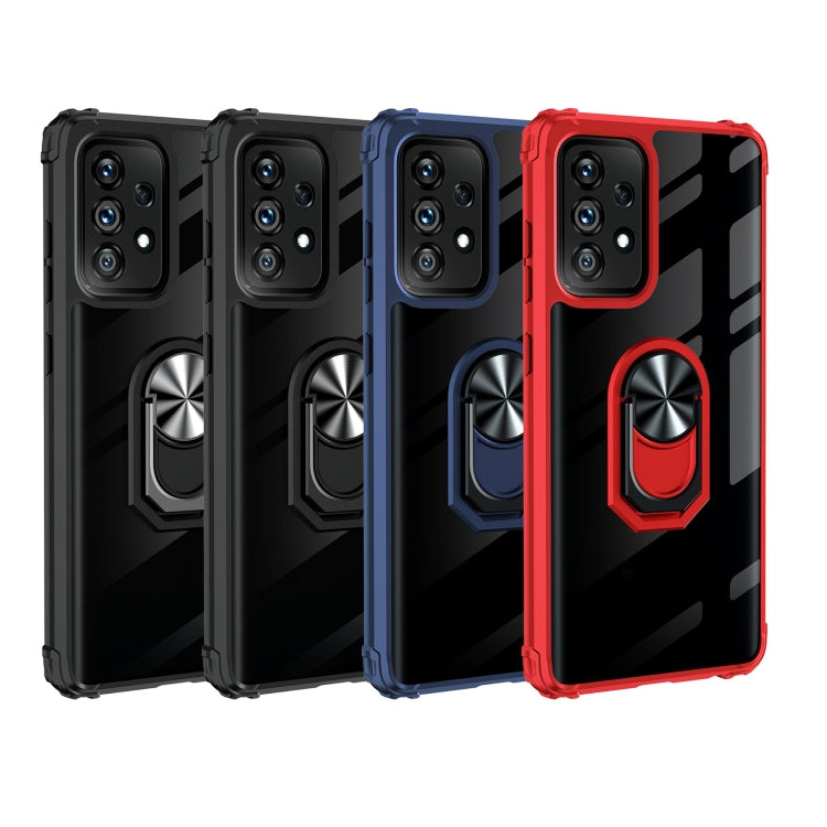 For Samsung Galaxy A53 5G Ring Holder Transparent TPU + Acrylic Case