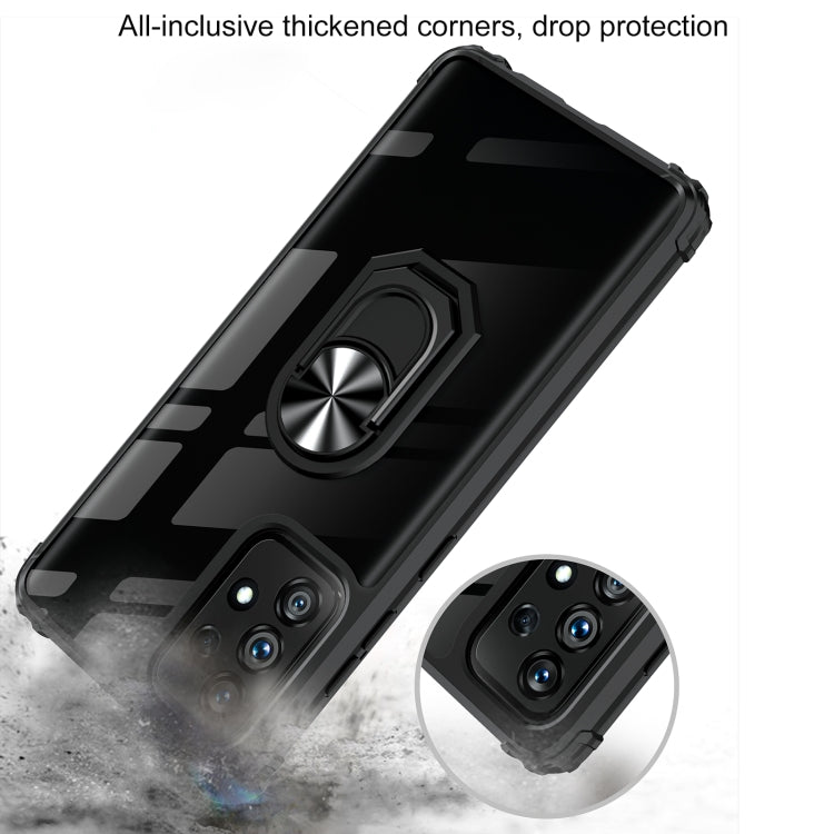 For Samsung Galaxy A53 5G Ring Holder Transparent TPU + Acrylic Case