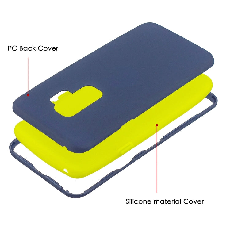 For Galaxy S9+ 3 in 1 Shockproof PC + Silicon Case