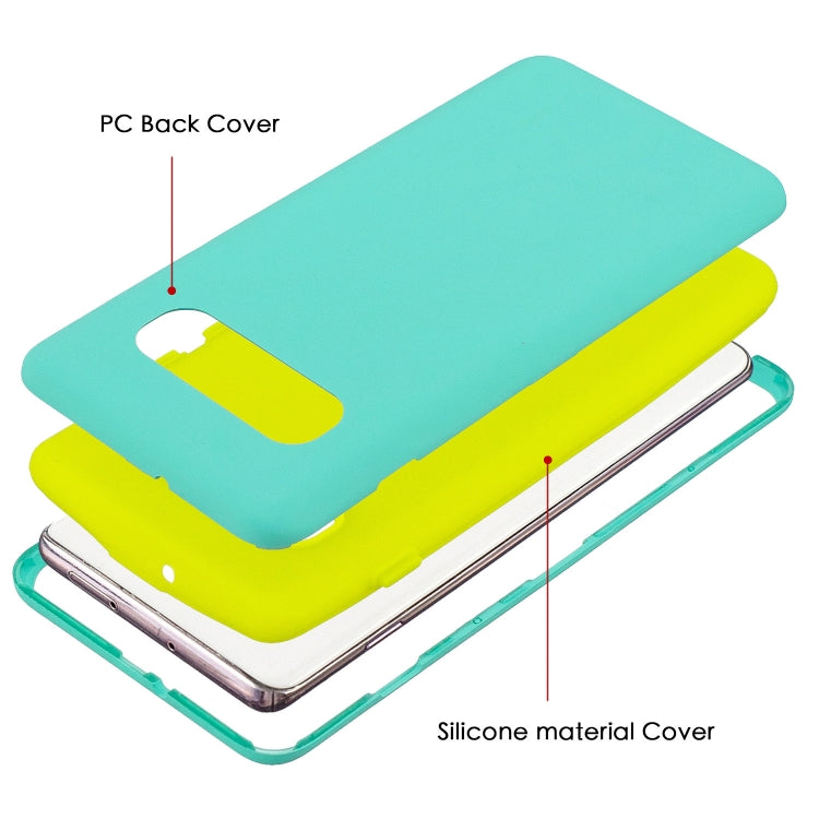 For Galaxy S10+ 3 in 1 Shockproof PC + Silicon Case