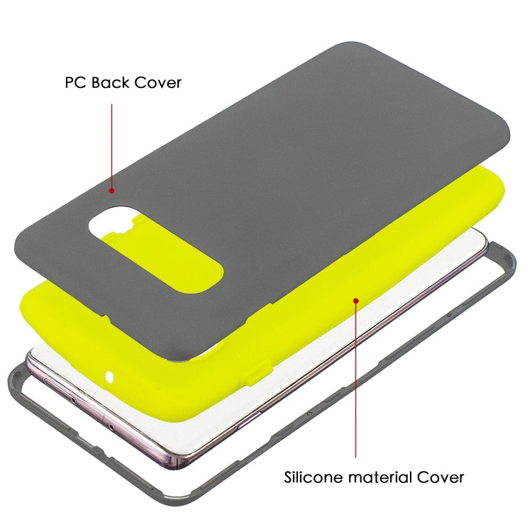 For Galaxy S10+ 3 in 1 Shockproof PC + Silicon Case