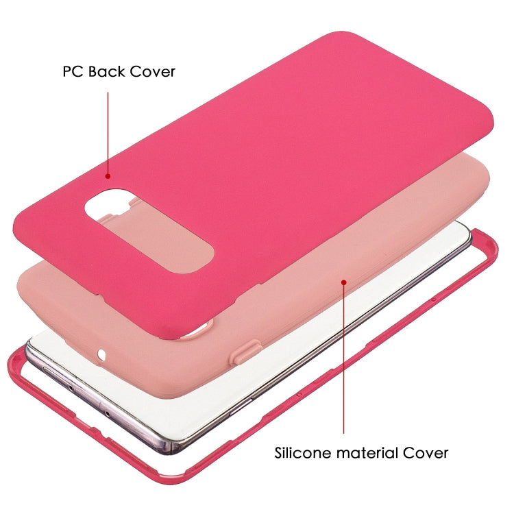 For Galaxy S10+ 3 in 1 Shockproof PC + Silicon Case