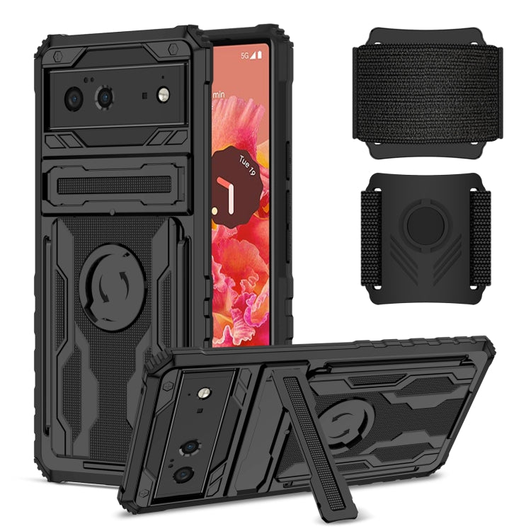 For Google Pixel 6 Armor Wristband Phone Case