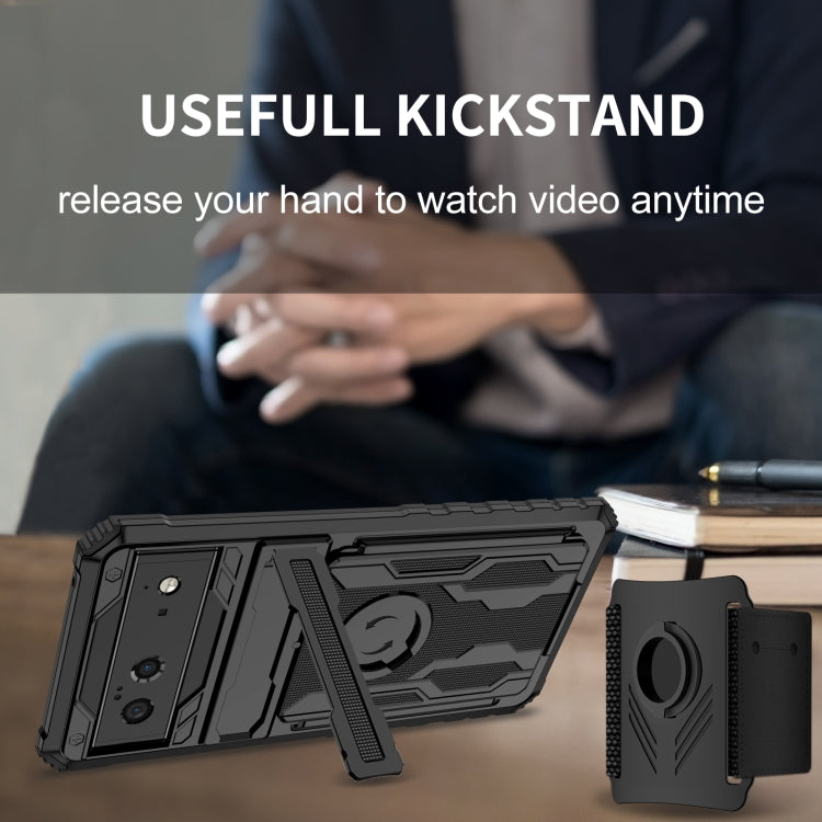 For Google Pixel 6 Armor Wristband Phone Case