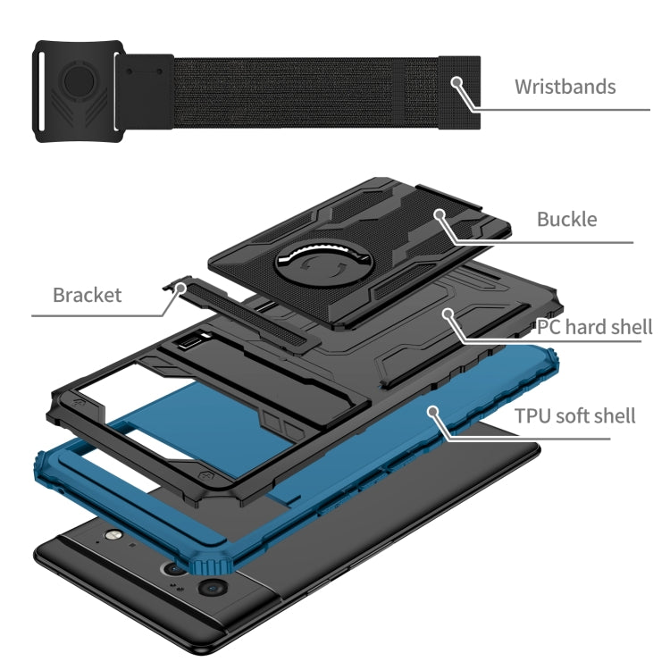 For Google Pixel 6 Armor Wristband Phone Case