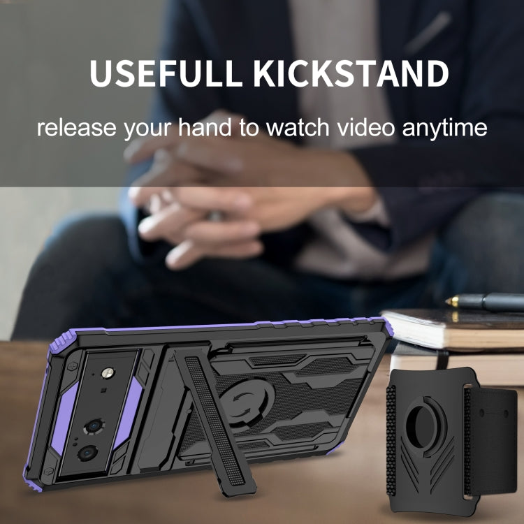 For Google Pixel 6 Armor Wristband Phone Case