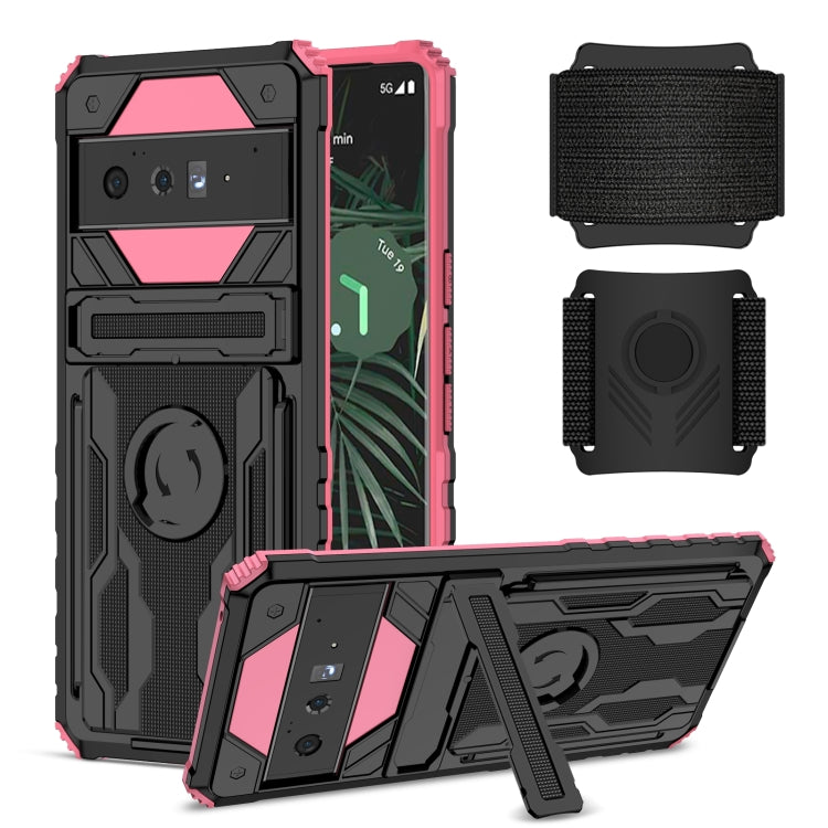 For Google Pixel 6 Pro Armor Wristband Phone Case