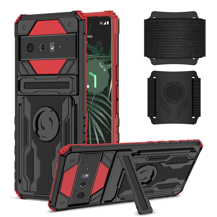 For Google Pixel 6 Pro Armor Wristband Phone Case