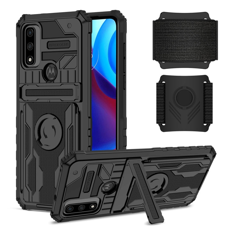 For Motorola G Pure Armor Wristband Phone Case