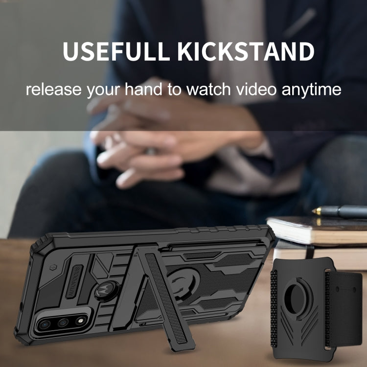 For Motorola G Pure Armor Wristband Phone Case