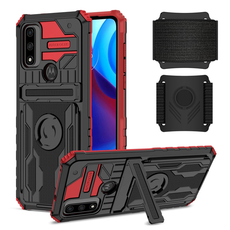 For Motorola G Pure Armor Wristband Phone Case