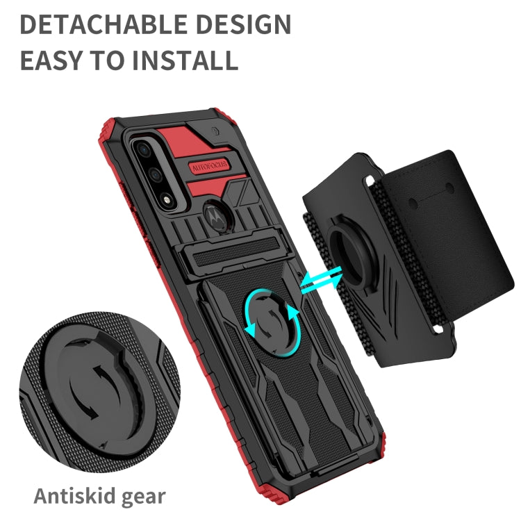 For Motorola G Pure Armor Wristband Phone Case