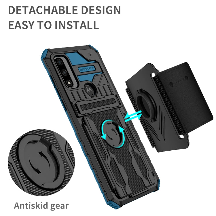 For Motorola G Pure Armor Wristband Phone Case