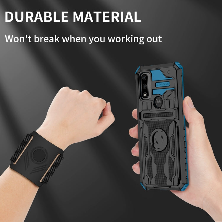 For Motorola G Pure Armor Wristband Phone Case