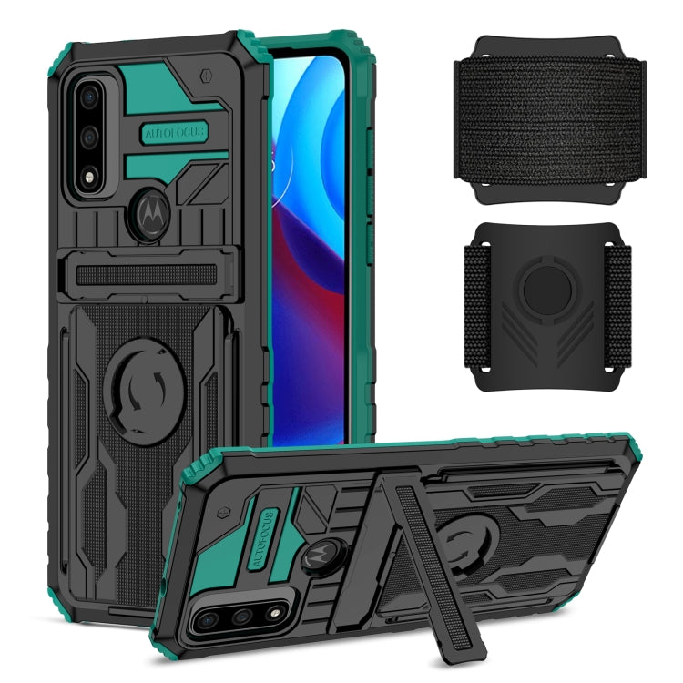 For Motorola G Pure Armor Wristband Phone Case