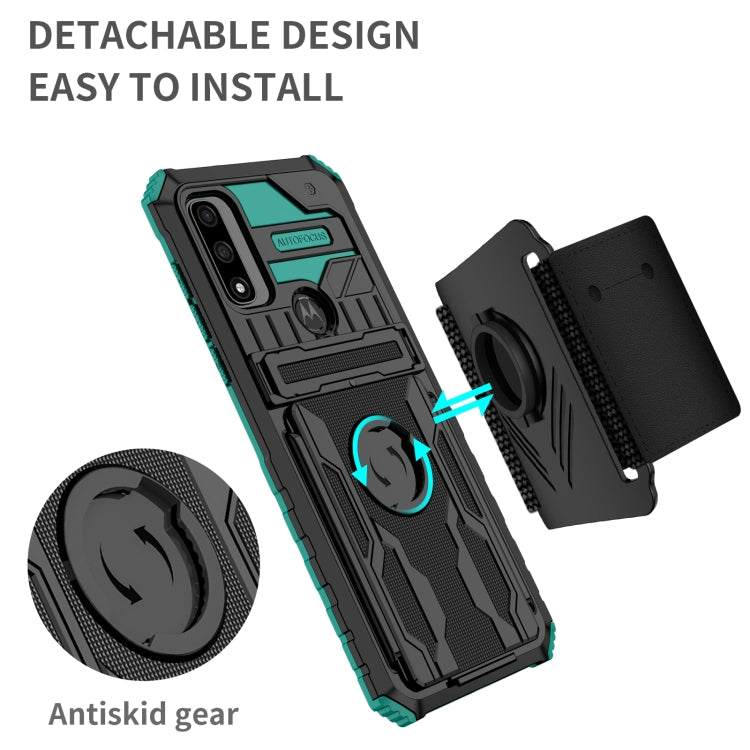 For Motorola G Pure Armor Wristband Phone Case