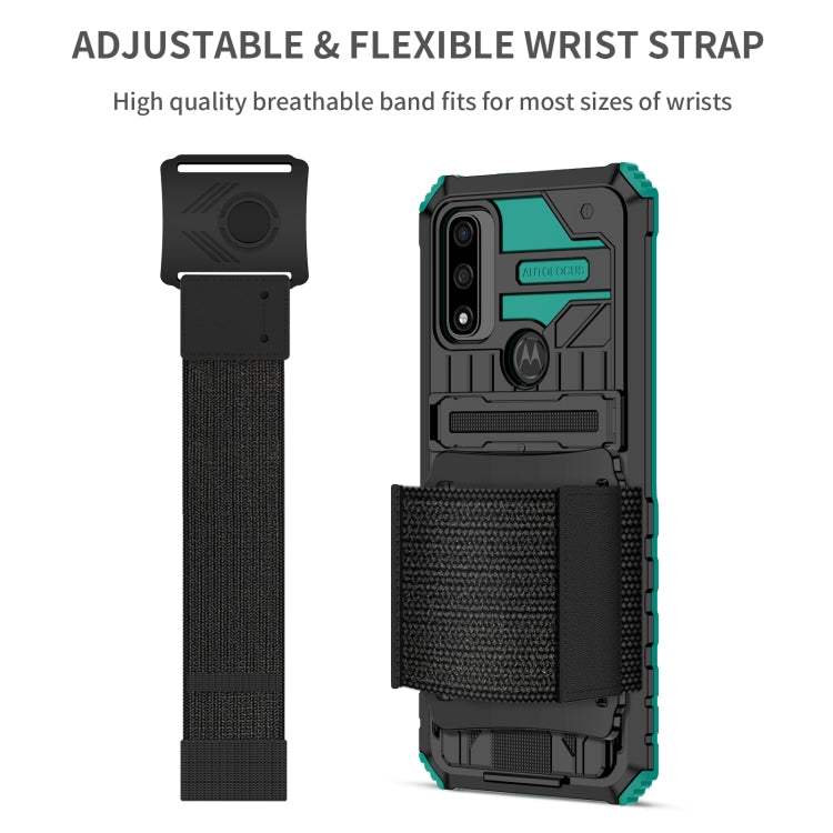 For Motorola G Pure Armor Wristband Phone Case