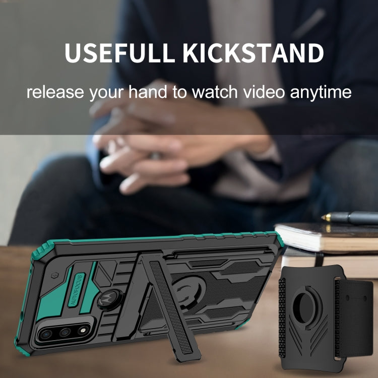 For Motorola G Pure Armor Wristband Phone Case