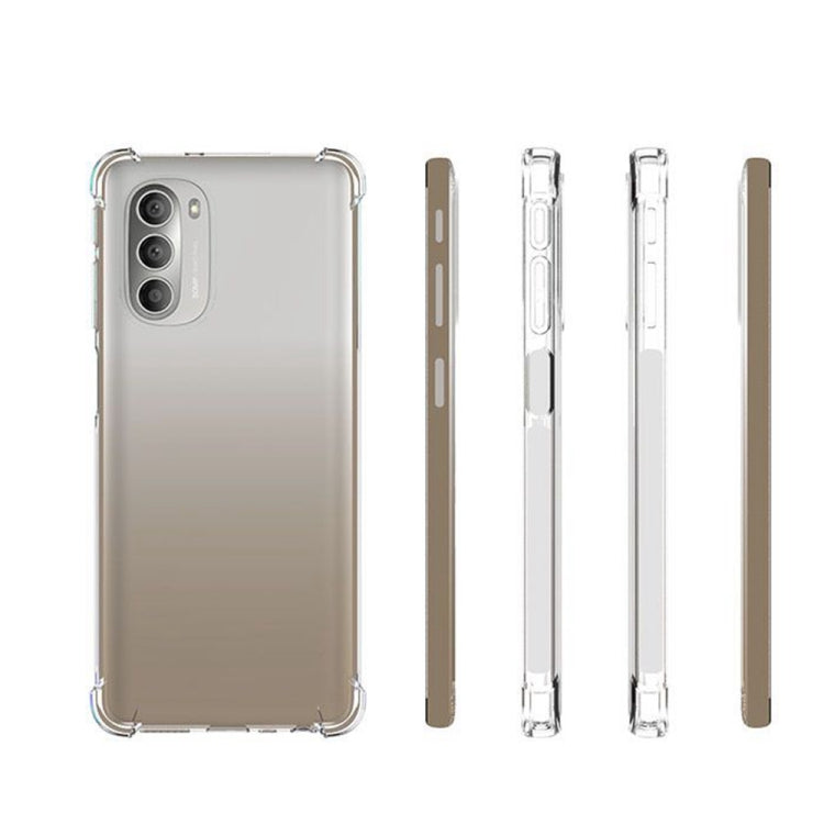 For Motorola Moto G51 5G Shockproof Non-slip Thickening TPU Phone Case(Transparent)