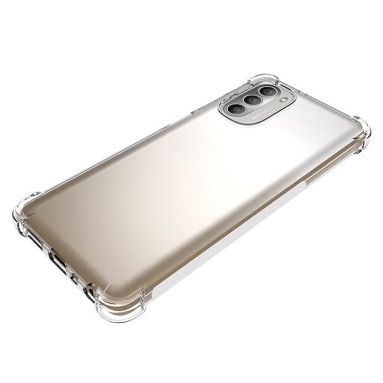 For Motorola Moto G51 5G Shockproof Non-slip Thickening TPU Phone Case(Transparent)