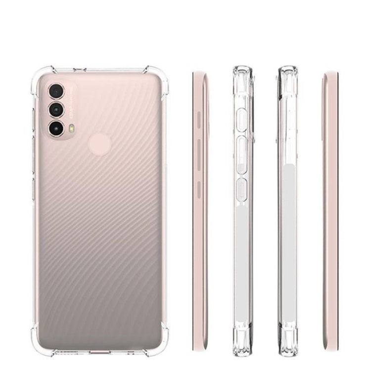 For Motorola Moto E30 Shockproof Non-slip Thickening TPU Phone Case(Transparent)