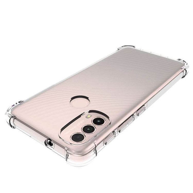 For Motorola Moto E30 Shockproof Non-slip Thickening TPU Phone Case(Transparent)