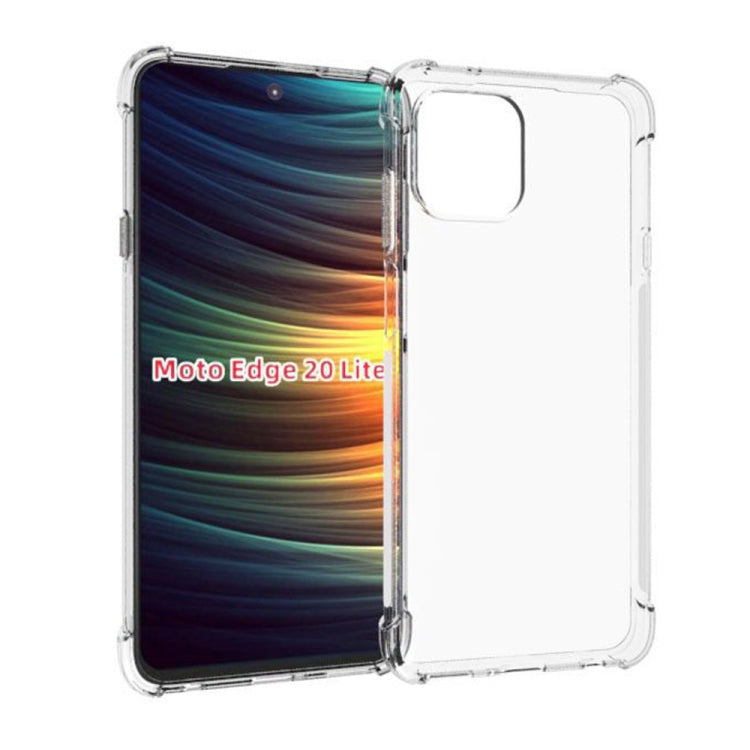 For Motorola Moto Edge 20 Lite Shockproof Non-slip Thickening TPU Phone Case(Transparent)