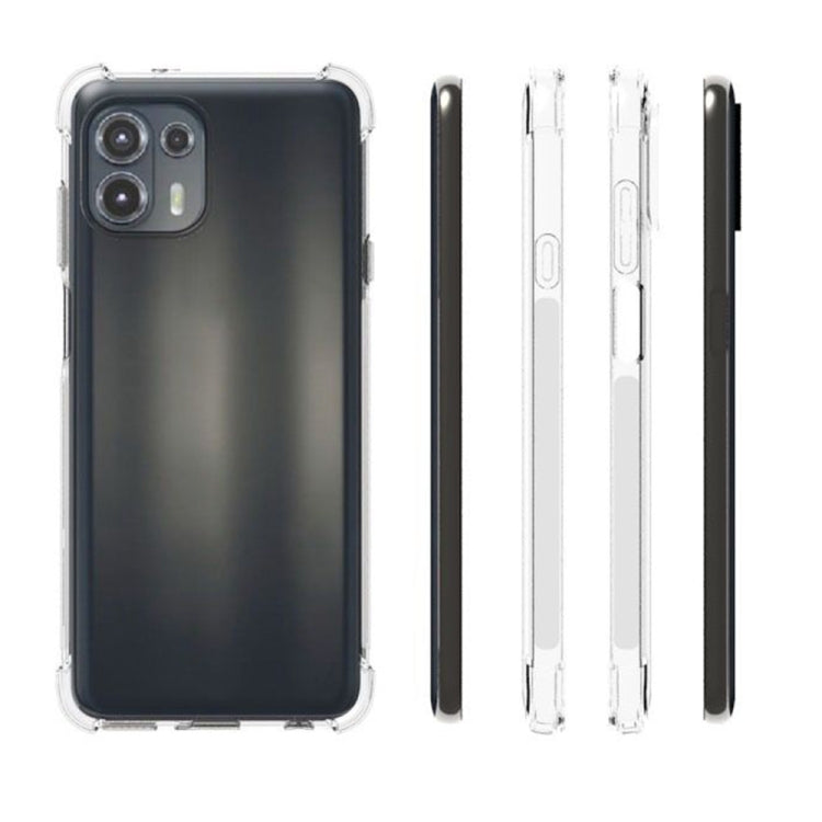 For Motorola Moto Edge 20 Lite Shockproof Non-slip Thickening TPU Phone Case(Transparent)
