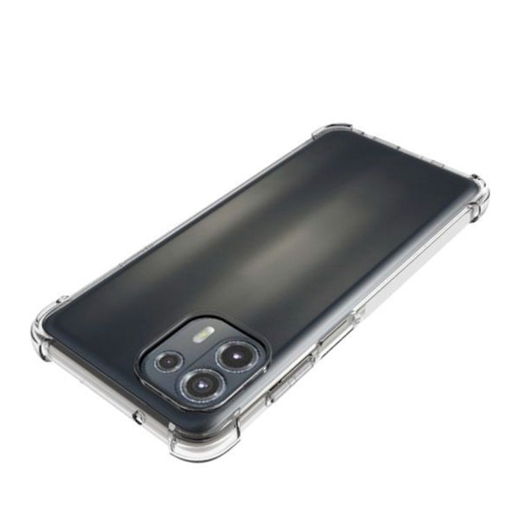 For Motorola Moto Edge 20 Lite Shockproof Non-slip Thickening TPU Phone Case(Transparent)