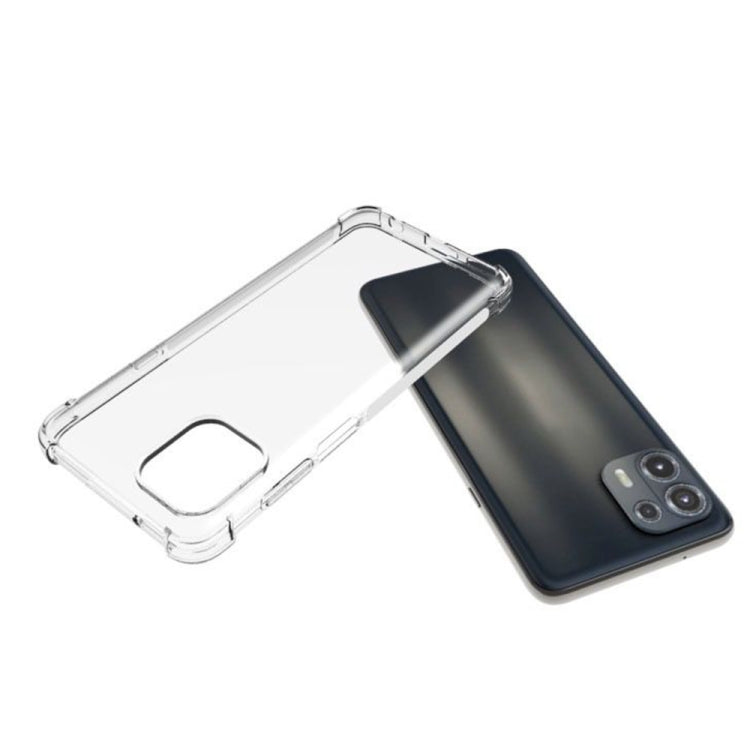 For Motorola Moto Edge 20 Lite Shockproof Non-slip Thickening TPU Phone Case(Transparent)