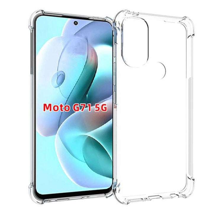 For Motorola Moto G71 5G Shockproof Non-slip Thickening TPU Phone Case(Transparent)