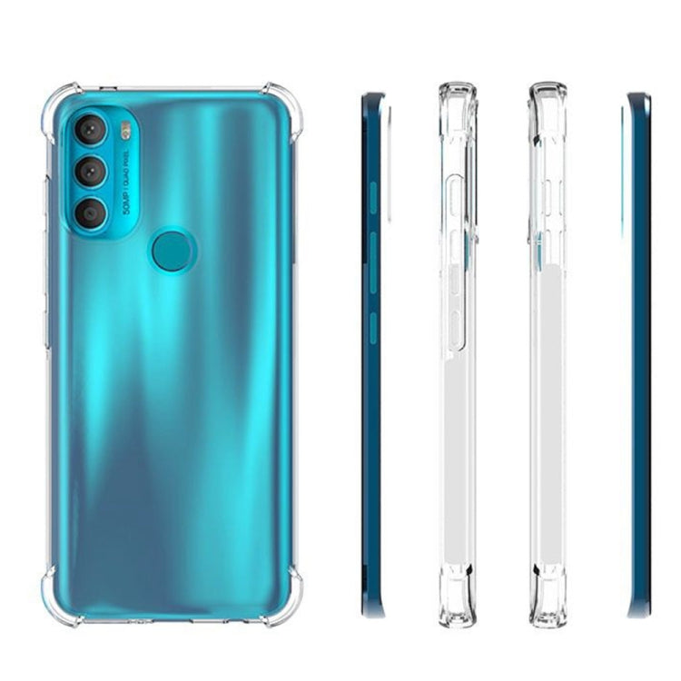 For Motorola Moto G71 5G Shockproof Non-slip Thickening TPU Phone Case(Transparent)