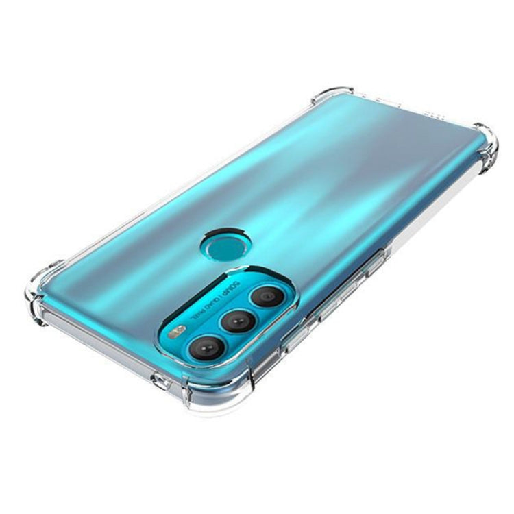 For Motorola Moto G71 5G Shockproof Non-slip Thickening TPU Phone Case(Transparent)