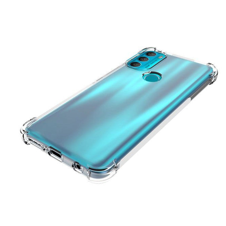 For Motorola Moto G71 5G Shockproof Non-slip Thickening TPU Phone Case(Transparent)