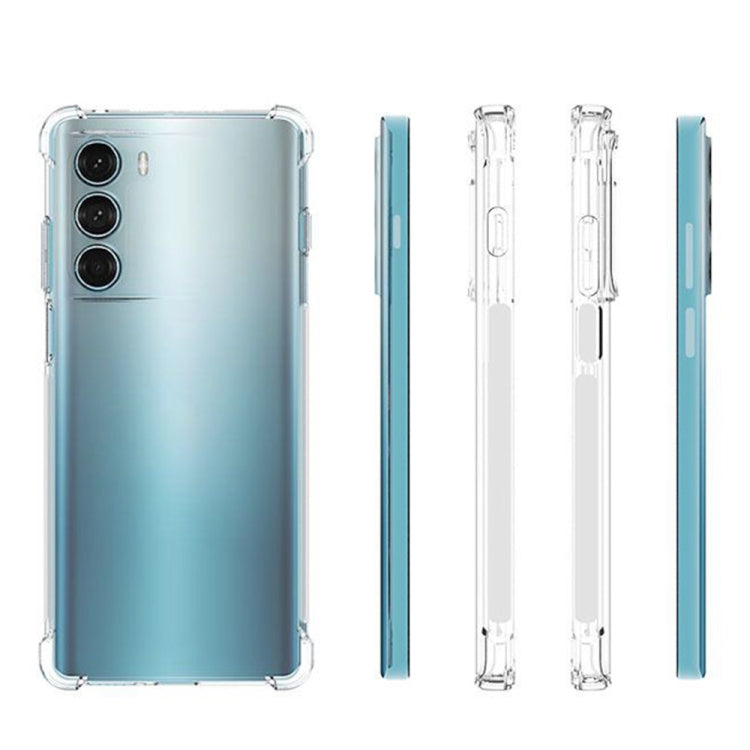 For Motorola Moto G200 5G  Shockproof Non-slip Thickening TPU Phone Case(Transparent)