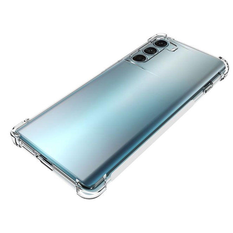For Motorola Moto G200 5G  Shockproof Non-slip Thickening TPU Phone Case(Transparent)