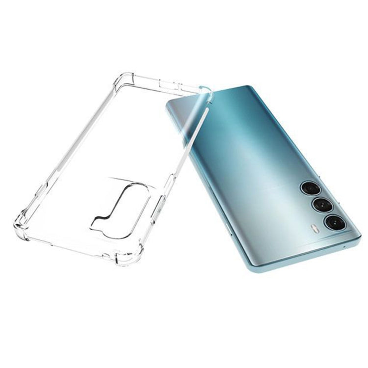 For Motorola Moto G200 5G  Shockproof Non-slip Thickening TPU Phone Case(Transparent)