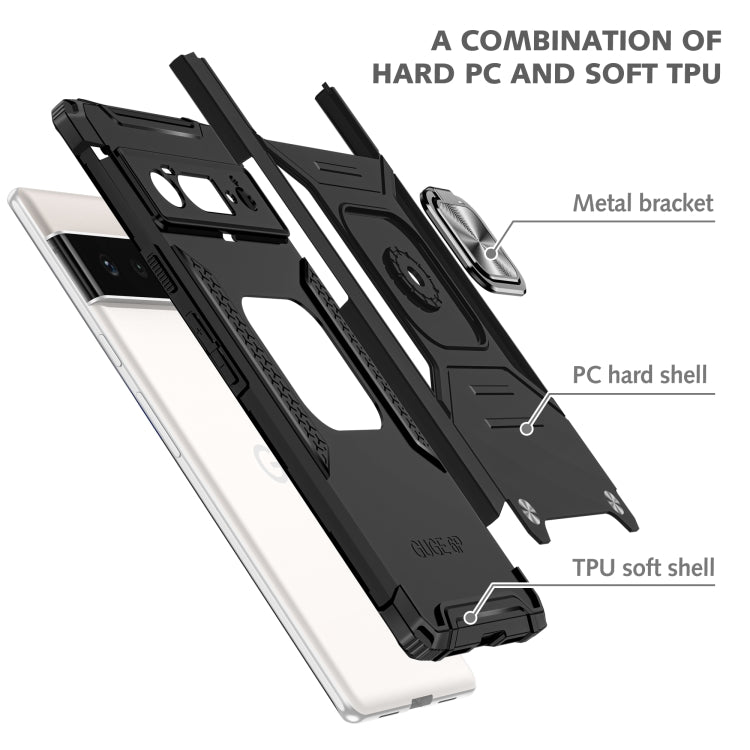 For Google Pixel 6 Pro Magnetic Ring Holder Armor Phone Case